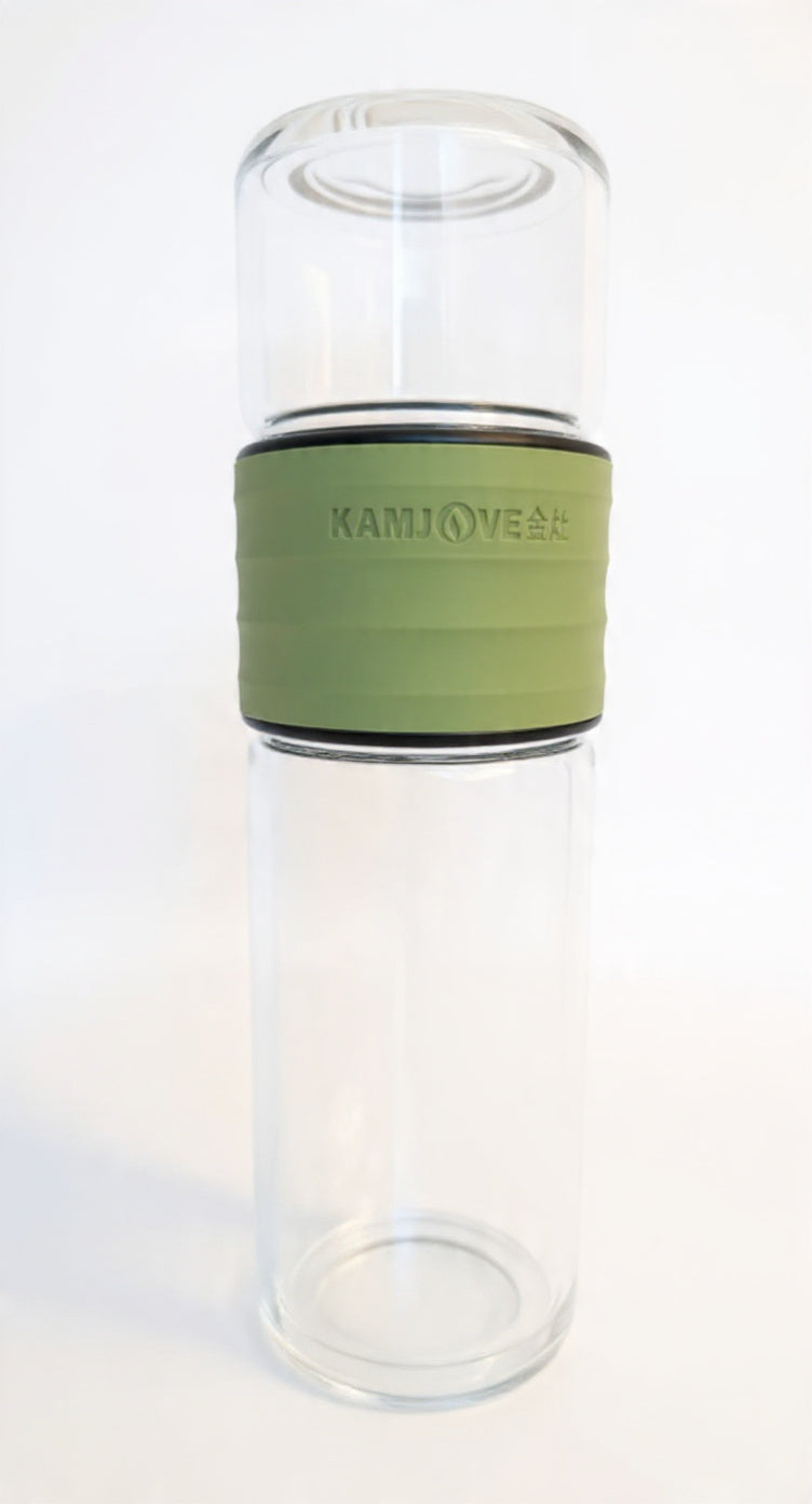 Kamjove T-113 Glas-Teeflasche für unterwegs – 238ml, doppelwandig