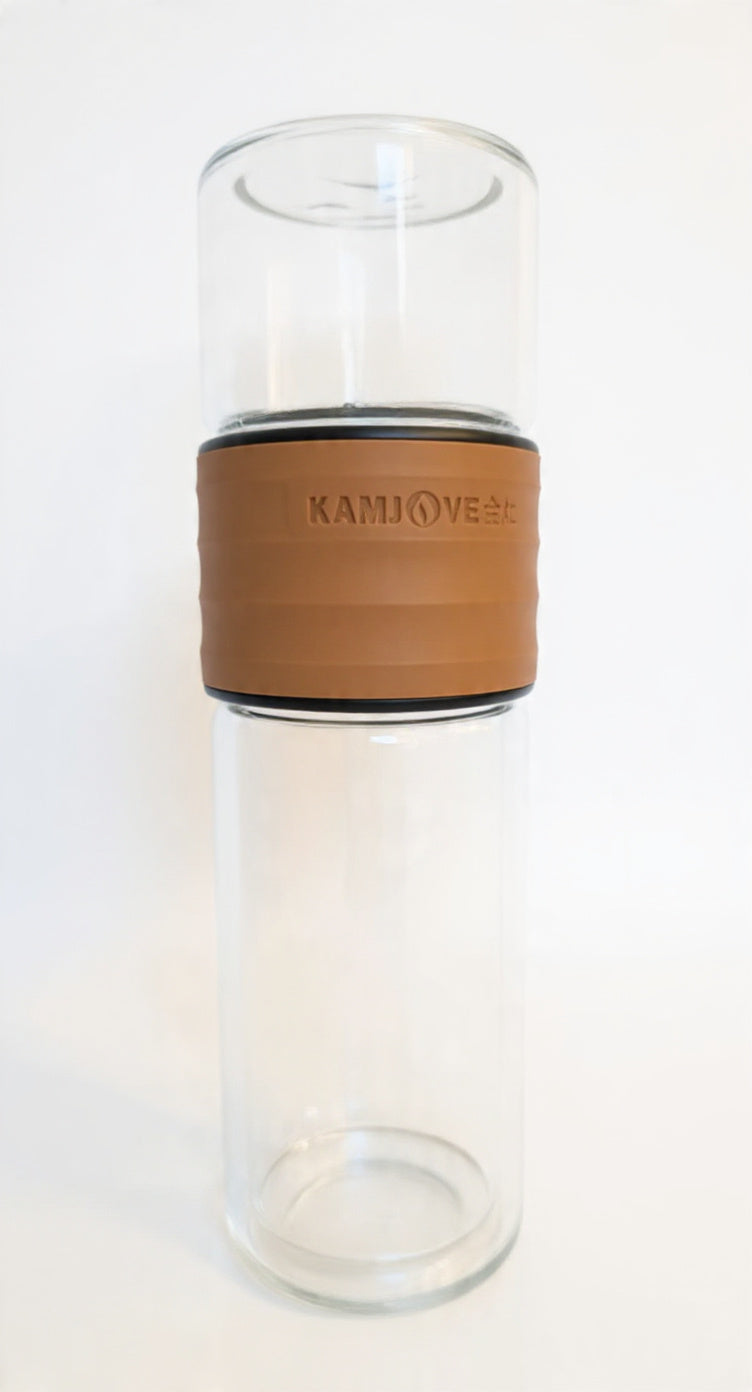 Kamjove T-113 Glas-Teeflasche für unterwegs – 238ml, doppelwandig